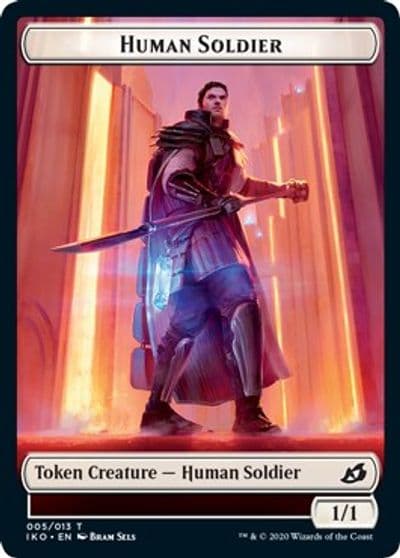 Human Soldier 005 Zombie Double Sided Token Commander 2020 Magic card