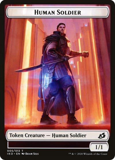 Human Soldier 005 Drake Double Sided Token Commander 2020 Magic card