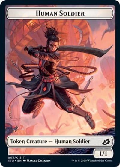 Human Soldier 003 Zombie Double Sided Token Commander 2020 Magic card