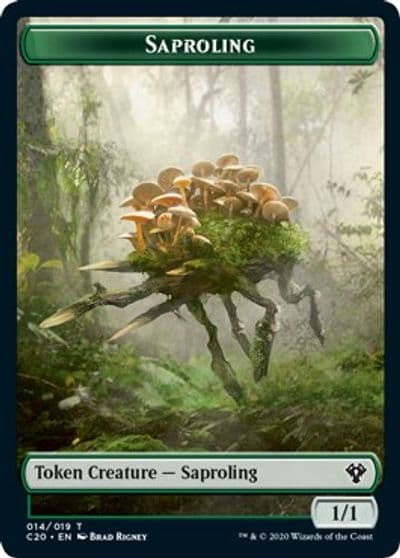 Saproling Treasure Double Sided Token Commander 2020 Magic card