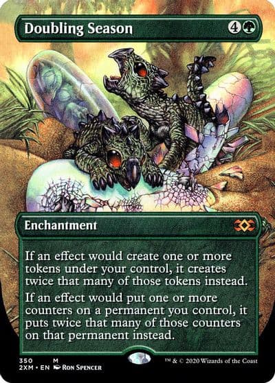 Doubling Season Borderless Double Masters Magic card