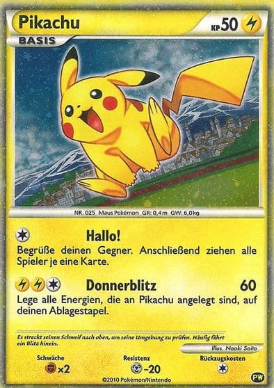 Pikachu (German) Pikachu World Collection Promos Pokemon card