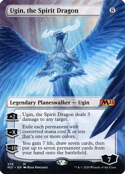 Ugin the Spirit Dragon Borderless Core Set 2021 Magic card