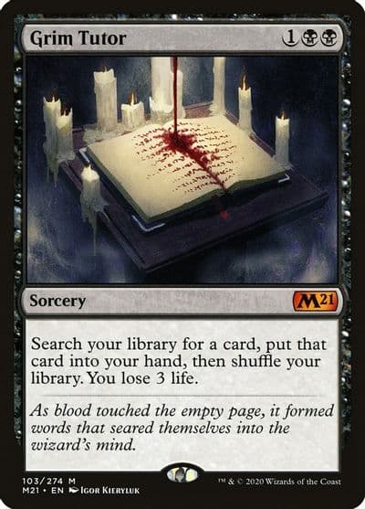 Grim Tutor Core Set 2021 Magic card