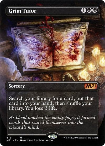 Grim Tutor Alternate Art Core Set 2021 Magic card