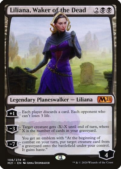 Liliana Waker of the Dead Core Set 2021 Magic card