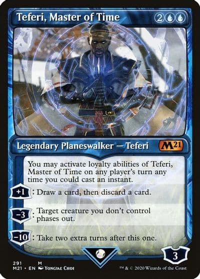 Teferi Master of Time Showcase 291 Core Set 2021 Magic card