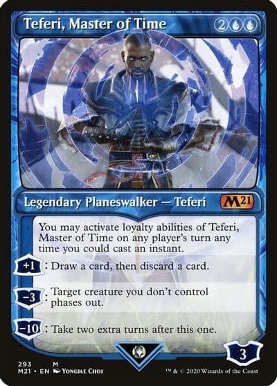 Teferi Master of Time Showcase 293 Core Set 2021 Magic card