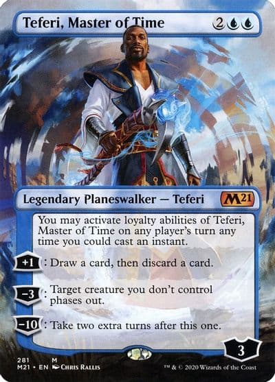Teferi Master of Time Borderless Core Set 2021 Magic card