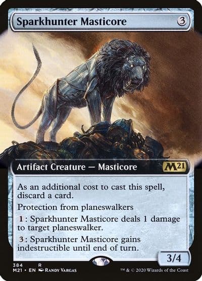 Sparkhunter Masticore Extended Art Core Set 2021 Magic card