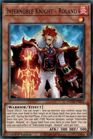 Infernoble Knight Roland Toon Chaos Yu-Gi-Oh! card