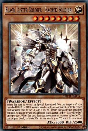 Black Luster Soldier Sacred Soldier Toon Chaos Yu-Gi-Oh! card