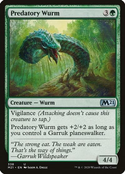 Predatory Wurm Core Set 2021 Magic card