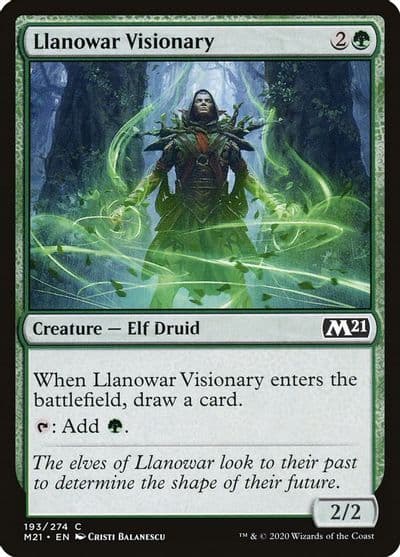 Llanowar Visionary Core Set 2021 Magic card