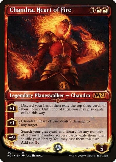 Chandra Heart of Fire Showcase Core Set 2021 Magic card
