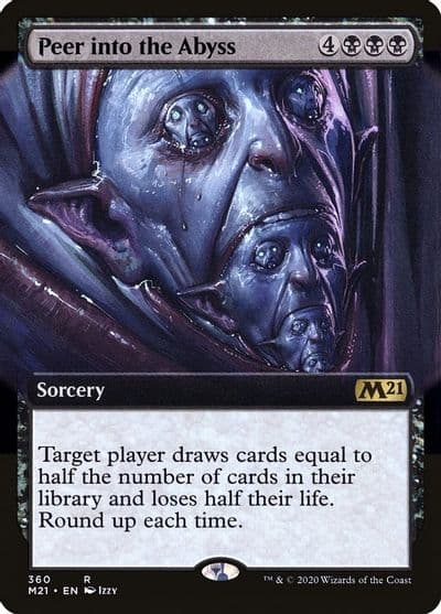 Peer Into the Abyss Extended Art Core Set 2021 Magic card