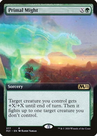 Primal Might Extended Art Core Set 2021 Magic card