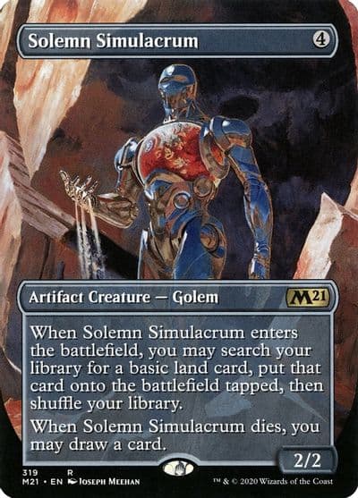 Solemn Simulacrum Alternate Art Core Set 2021 Magic card