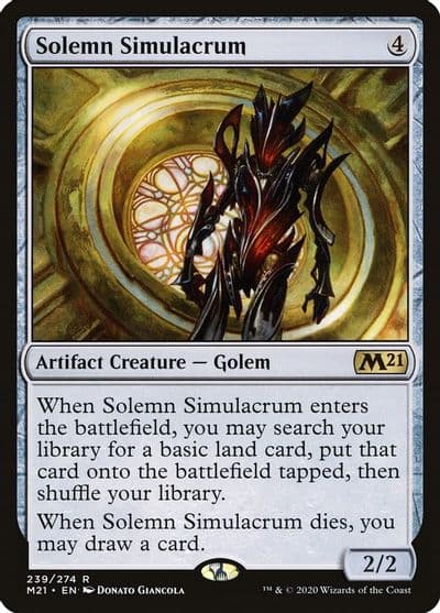 Solemn Simulacrum Core Set 2021 Magic card