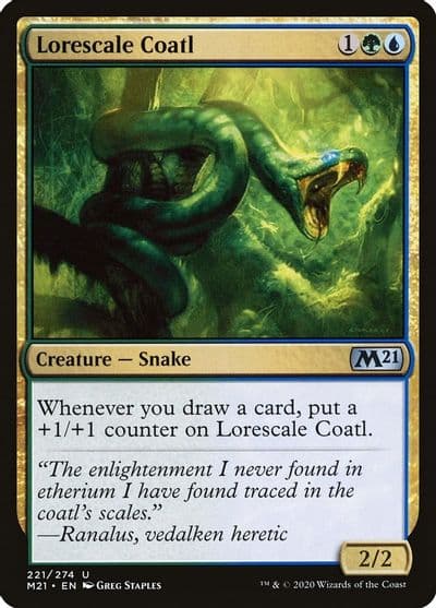 Lorescale Coatl Core Set 2021 Magic card