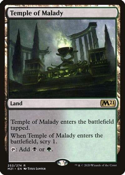 Temple of Malady Core Set 2021 Magic card