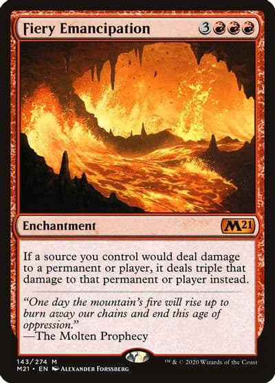 Fiery Emancipation Core Set 2021 Magic card