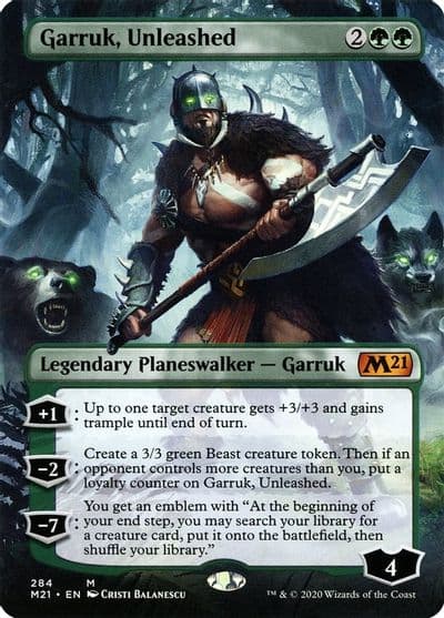 Garruk Unleashed Borderless Core Set 2021 Magic card