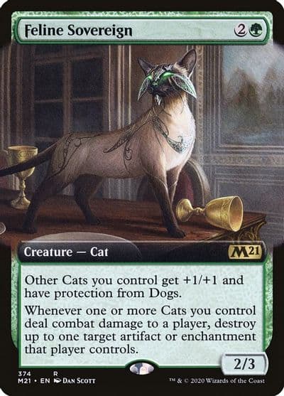 Feline Sovereign Extended Art Core Set 2021 Magic card