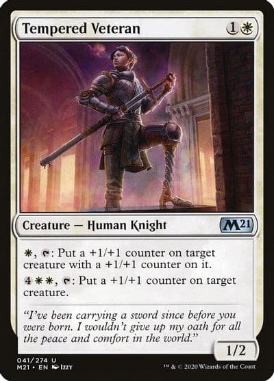 Tempered Veteran Core Set 2021 Magic card