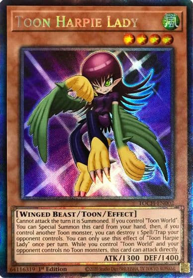 Toon Harpie Lady CR Toon Chaos Yu-Gi-Oh! card