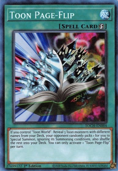 Toon Page Flip CR Toon Chaos Yu-Gi-Oh! card