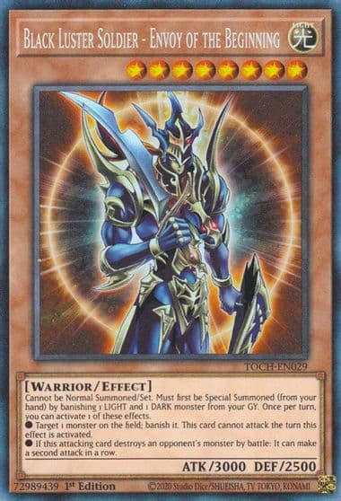 Black Luster Soldier Envoy of the Beginning CR Toon Chaos Yu-Gi-Oh! card