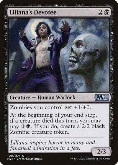 Lilianas Devotee Core Set 2021 Magic card