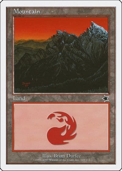Mountain 169 Starter 1999 Magic card