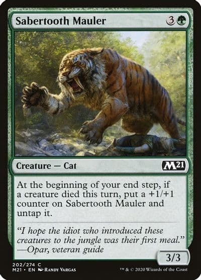 Sabertooth Mauler Core Set 2021 Magic card