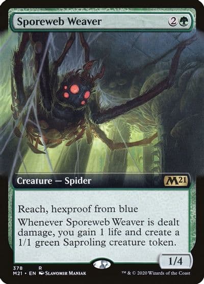 Sporeweb Weaver Extended Art Core Set 2021 Magic card