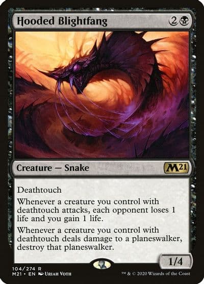 Hooded Blightfang Core Set 2021 Magic card