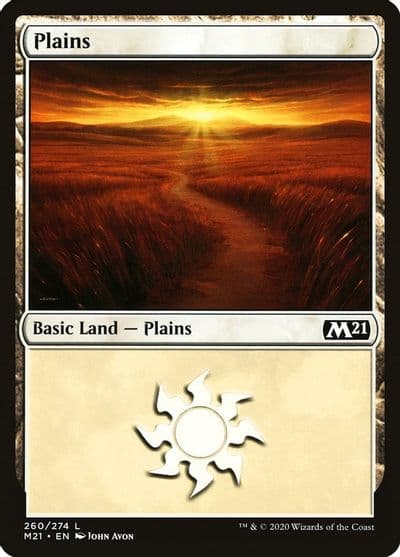 Plains 260 Core Set 2021 Magic card