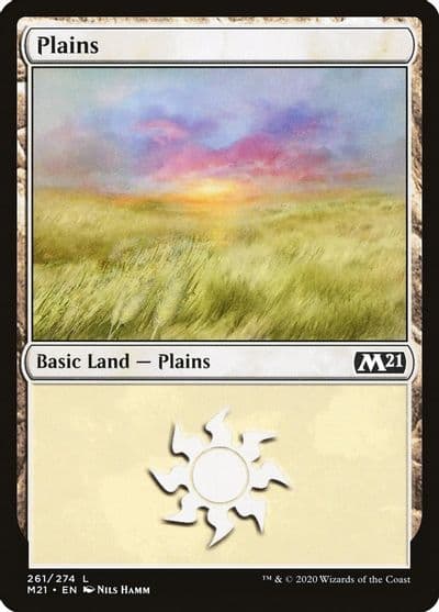 Plains 261 Core Set 2021 Magic card