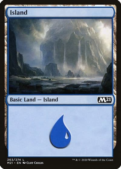 Island 263 Core Set 2021 Magic card