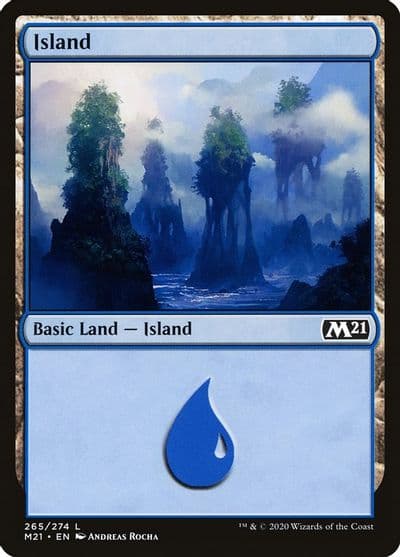 Island 265 Core Set 2021 Magic card