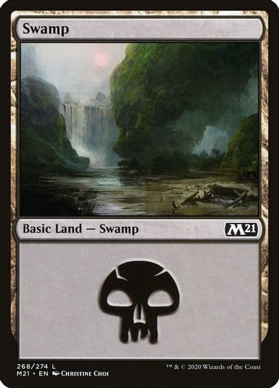 Swamp 268 Core Set 2021 Magic card