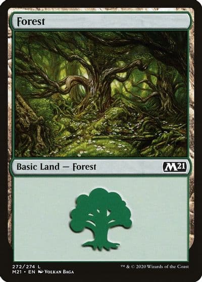 Forest 272 Core Set 2021 Magic card
