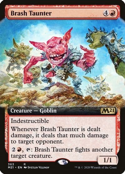 Brash Taunter Extended Art Core Set 2021 Magic card