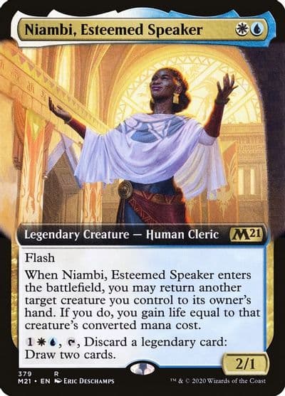 Niambi Esteemed Speaker Extended Art Core Set 2021 Magic card