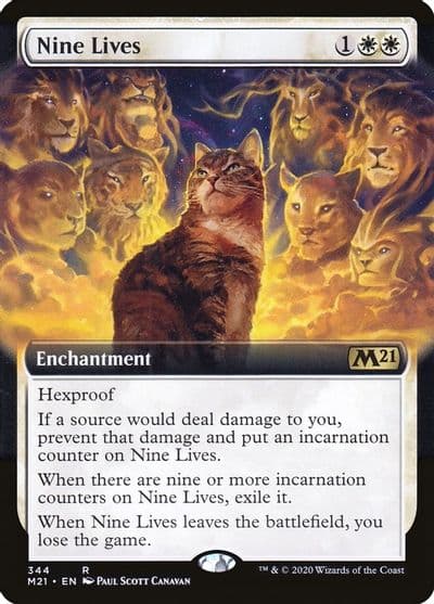 Nine Lives Extended Art Core Set 2021 Magic card