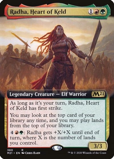 Radha Heart of Keld Extended Art Core Set 2021 Magic card