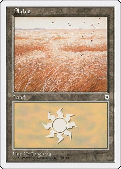 Plains 168 Portal Three Kingdoms Magic card