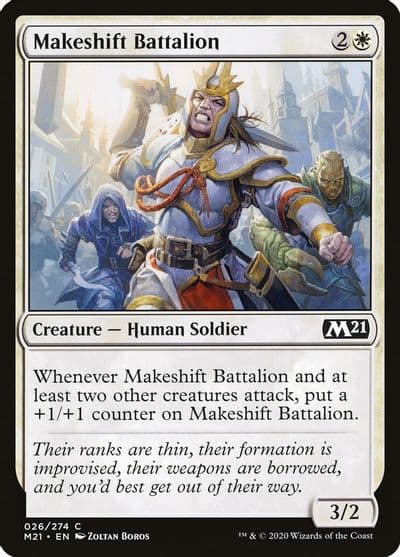 Makeshift Battalion Core Set 2021 Magic card