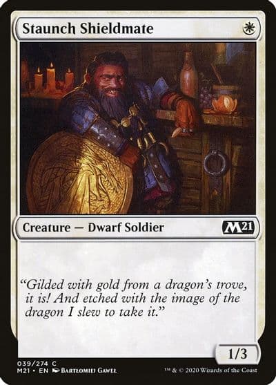 Staunch Shieldmate Core Set 2021 Magic card